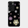Seamless Floral Glossy Metal Case Cover For Vivo T3 5G
