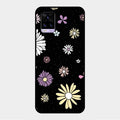 Seamless Floral Glossy Metal Case Cover For Vivo V20