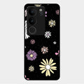 Seamless Floral Glossy Metal Case Cover For Vivo V29 Pro 5G