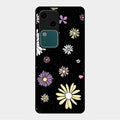 Seamless Floral Glossy Metal Case Cover For Vivo V30 5G