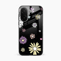 Seamless Floral Glossy Metal Case Cover For Vivo V60e 5G