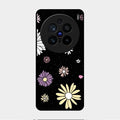 Seamless Floral Glossy Metal Case Cover For Vivo X200 Pro 5G