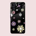 Seamless Floral Glossy Metal Case Cover For Vivo Y31 5G