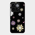 Seamless Floral Glossy Metal Case Cover For Xiaomi 14 5G