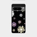 Seamless Floral Print Glass Case Cover For Google Pixel 8 Pro 5G