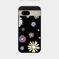 Seamless Floral Print Glass Case Cover For Google Pixel 8A 5G