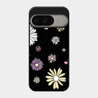 Seamless Floral Print Glass Case Cover For Google Pixel 9 5G