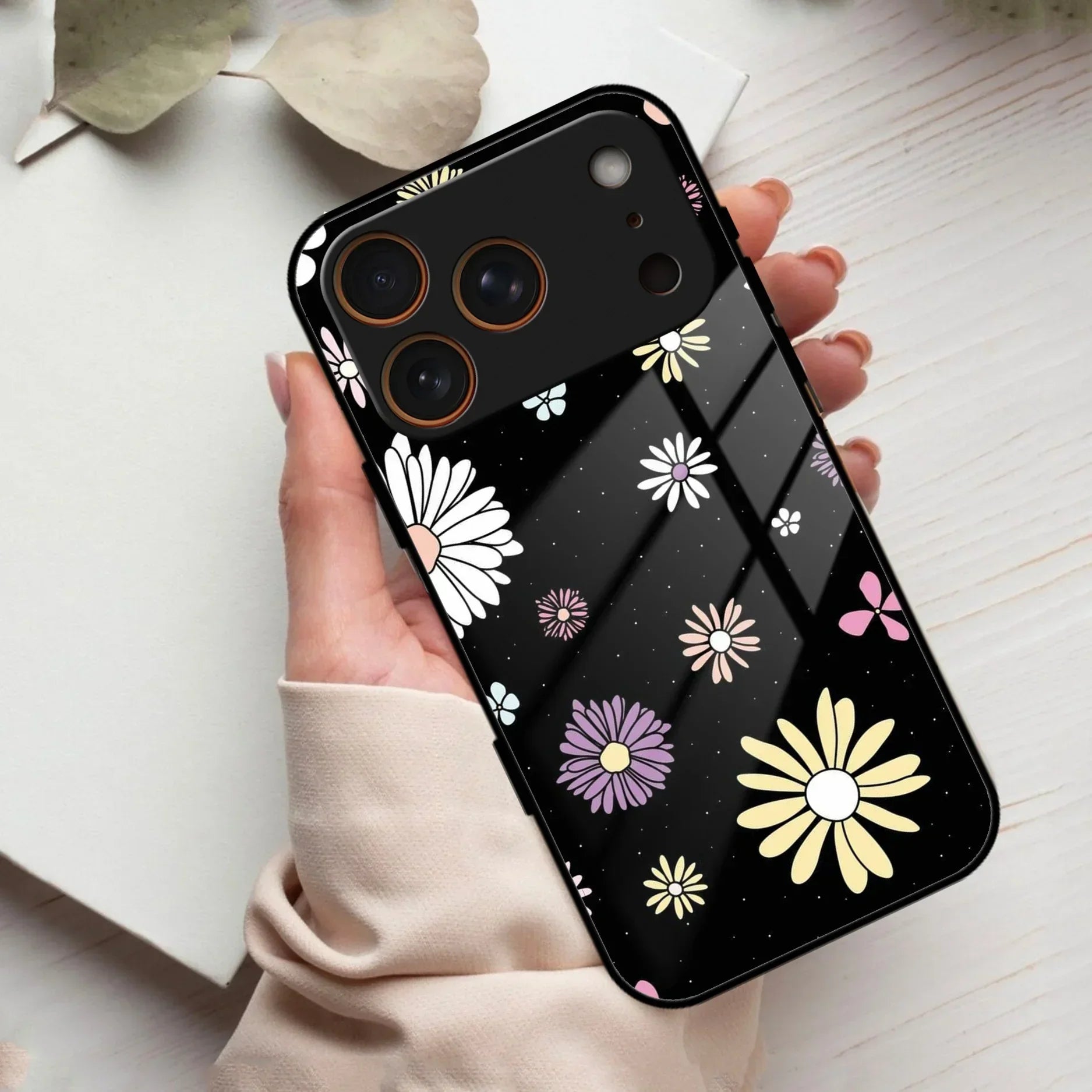 Seamless Floral Print Glass Case Cover For iPhone - ShopOnCliQ