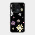 Seamless Floral Print Glass Case Cover For Iqoo 13 5G