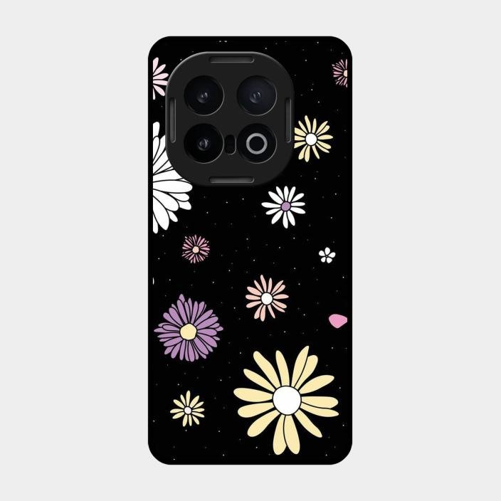 Seamless Floral Print Glass Case Cover For Iqoo 13 5G