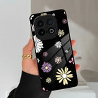 Seamless Floral Print Glass Case Cover For Vivo - ShopOnCliQ