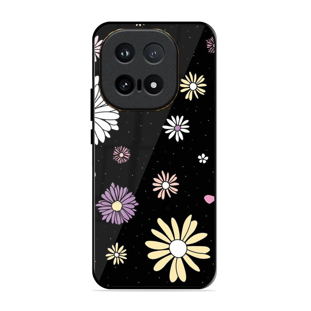 Seamless Floral Print Glass Case Cover For iQOO 15 5G