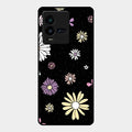 Seamless Floral Print Glass Case Cover For Iqoo 9T 5G
