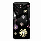 Seamless Floral Print Glass Case Cover For Motorola Edge 40