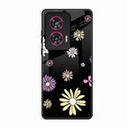 Seamless Floral Print Glass Case Cover For Motorola Edge 50 Fusion 5G