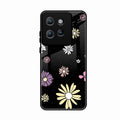 Seamless Floral Print Glass Case Cover For Motorola Edge 50 Neo
