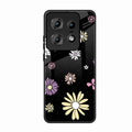 Seamless Floral Print Glass Case Cover For Motorola Edge 50 Pro