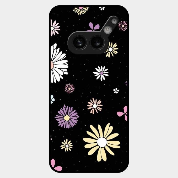 Seamless Floral Print Glass Case Cover For Nothing Phone 2A Plus