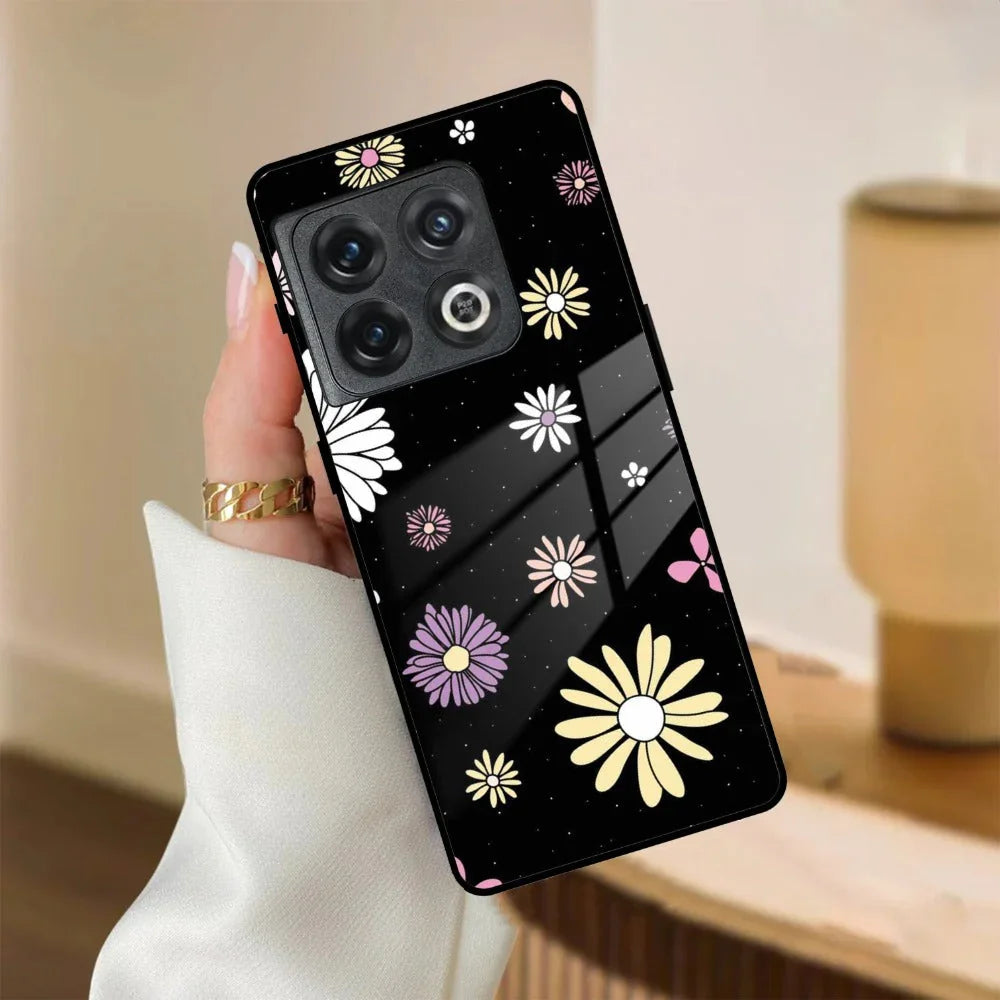 Seamless Floral Print Glass Case Cover For OnePlus - ShopOnCliQ