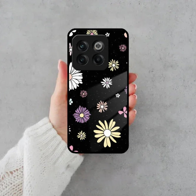 Seamless Floral Print Glass Case Cover For OnePlus - ShopOnCliQ