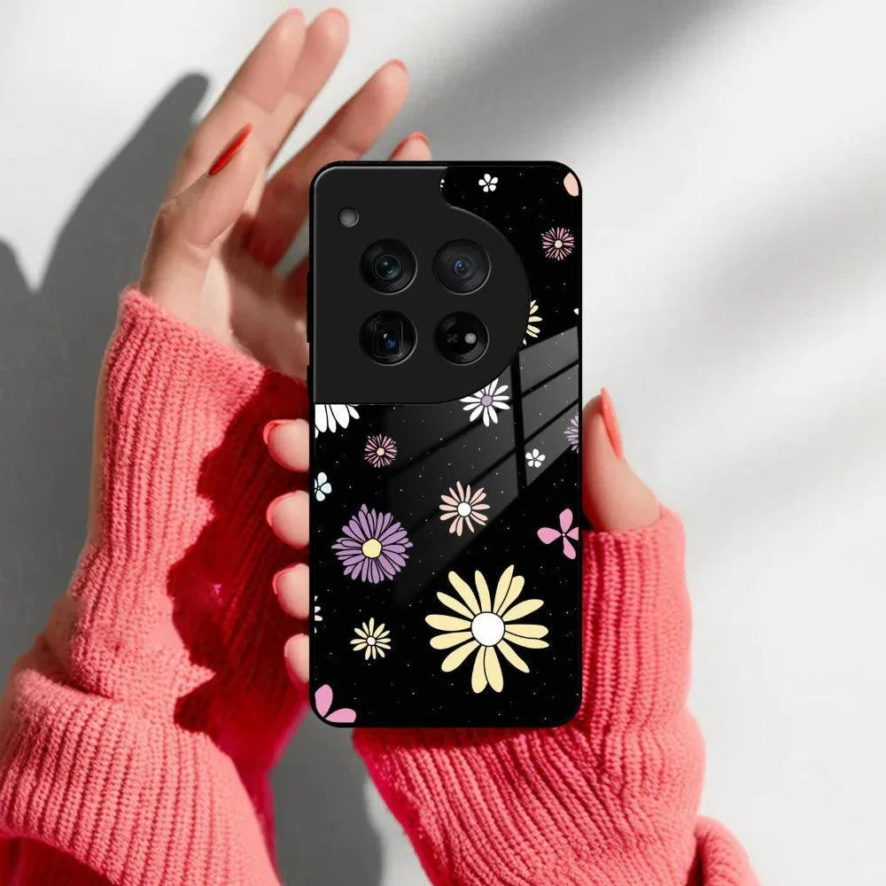 Seamless Floral Print Glass Case Cover For OnePlus - ShopOnCliQ