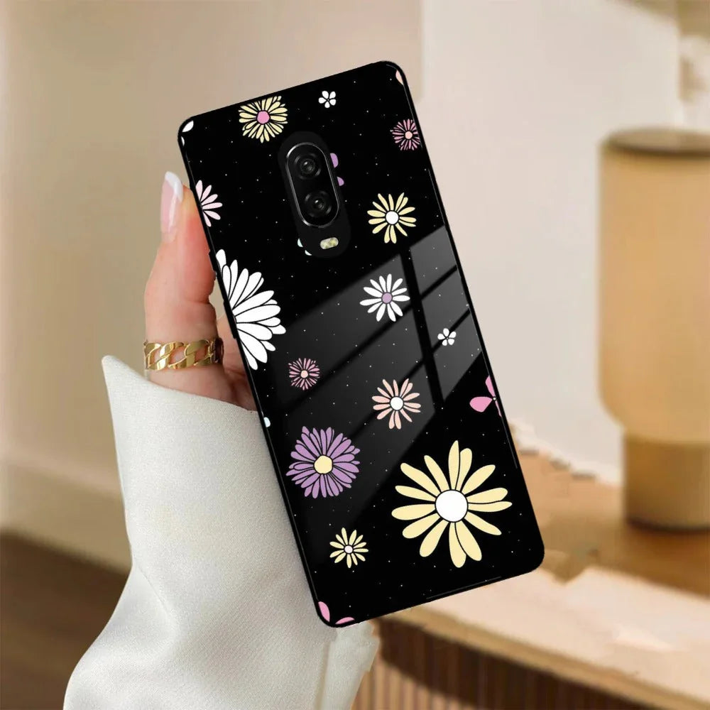 Seamless Floral Print Glass Case Cover For OnePlus - ShopOnCliQ