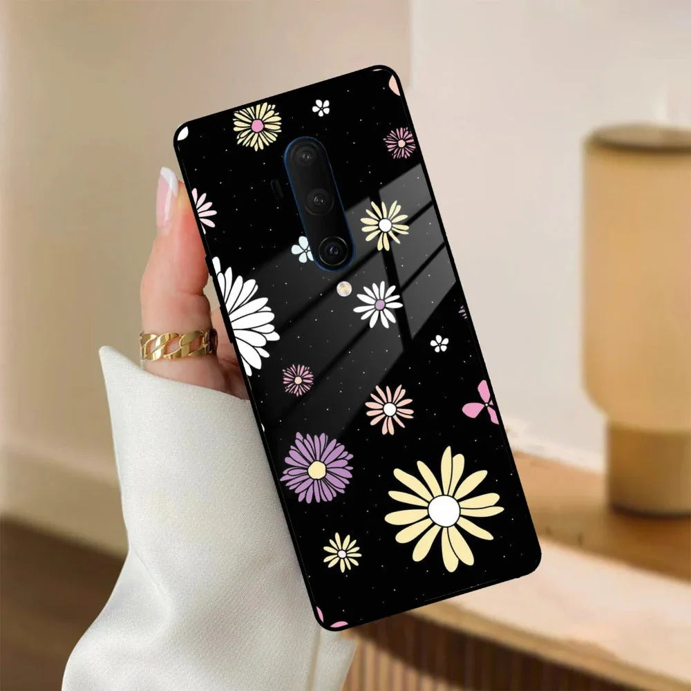 Seamless Floral Print Glass Case Cover For OnePlus - ShopOnCliQ