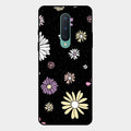 Seamless Floral Print Glass Case Cover For Oneplus 8