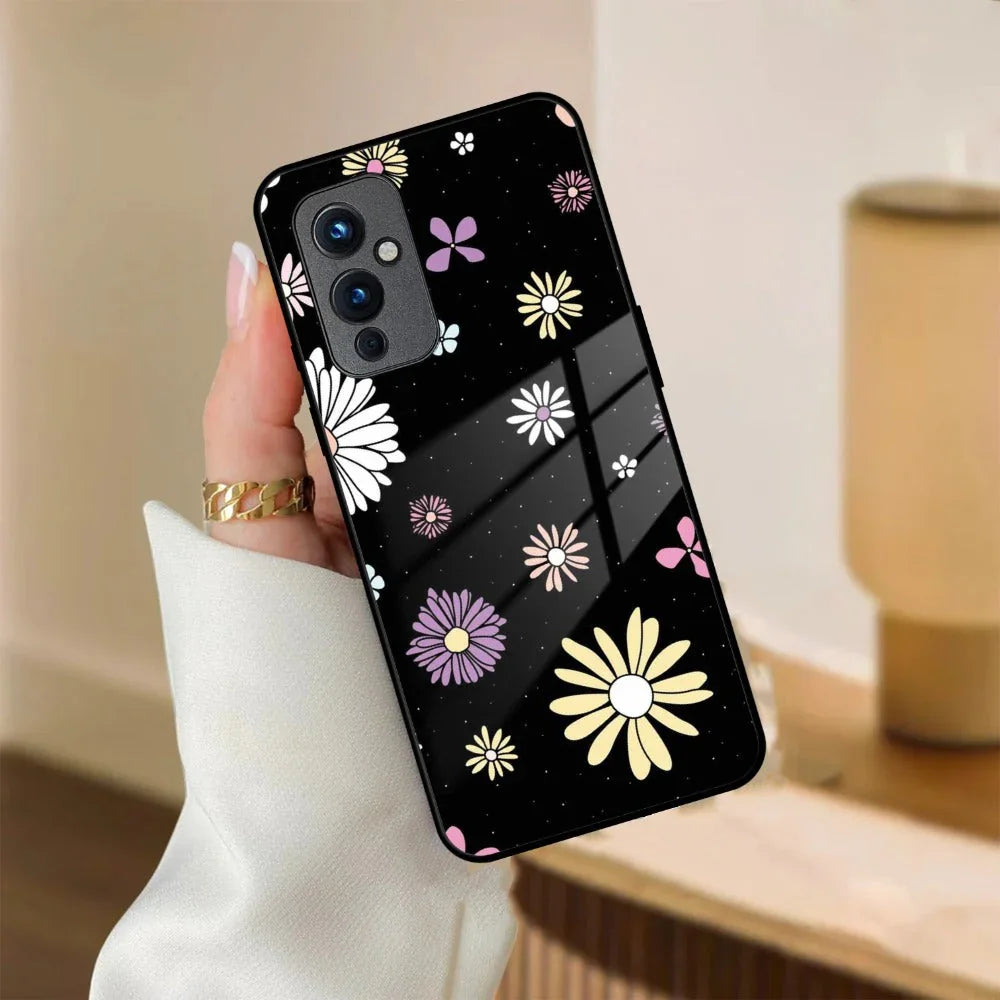 Seamless Floral Print Glass Case Cover For OnePlus - ShopOnCliQ