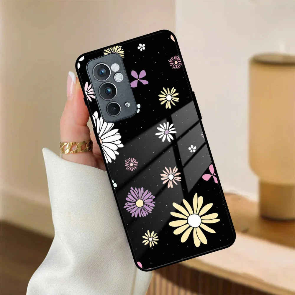 Seamless Floral Print Glass Case Cover For OnePlus - ShopOnCliQ