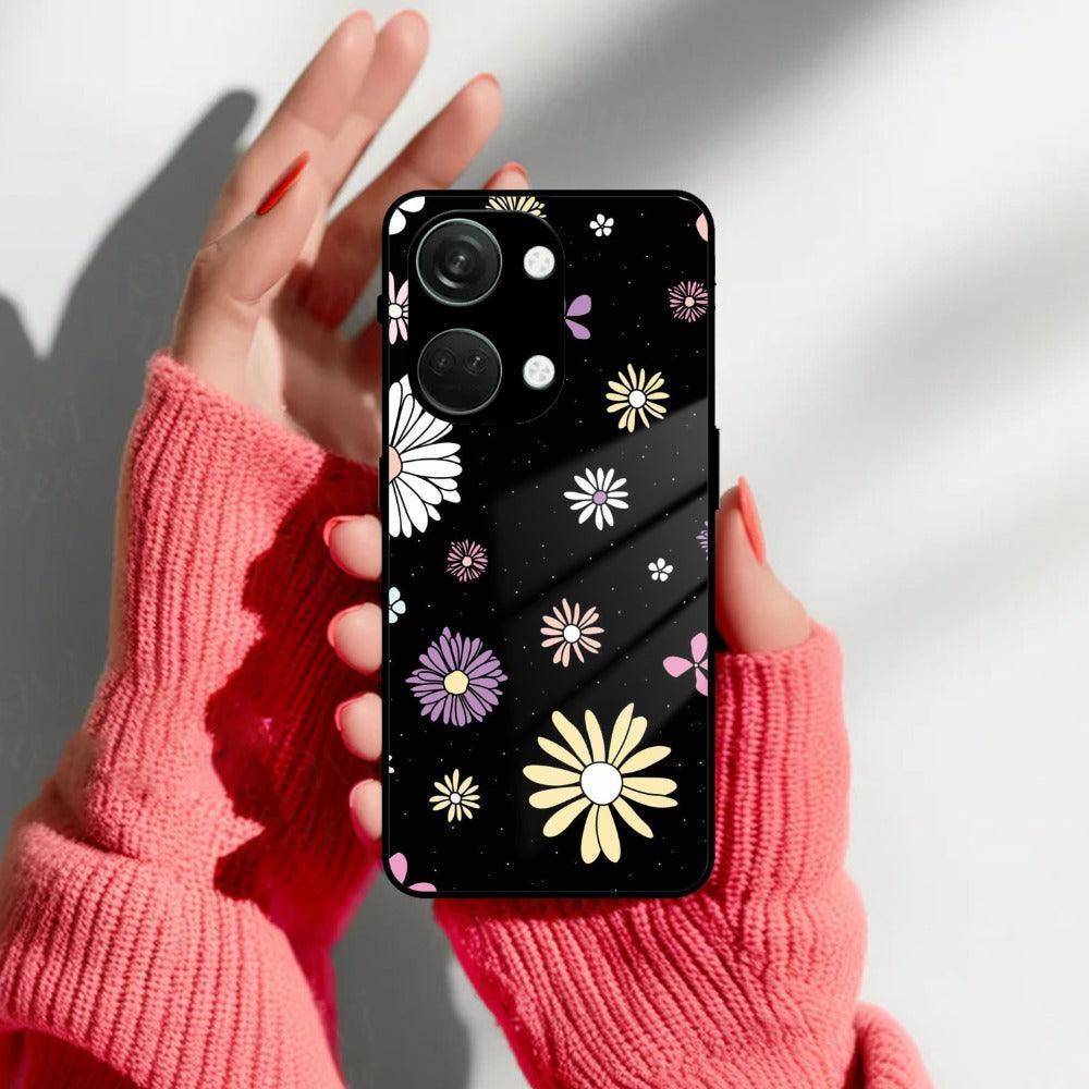 Seamless Floral Print Glass Case Cover For OnePlus - ShopOnCliQ