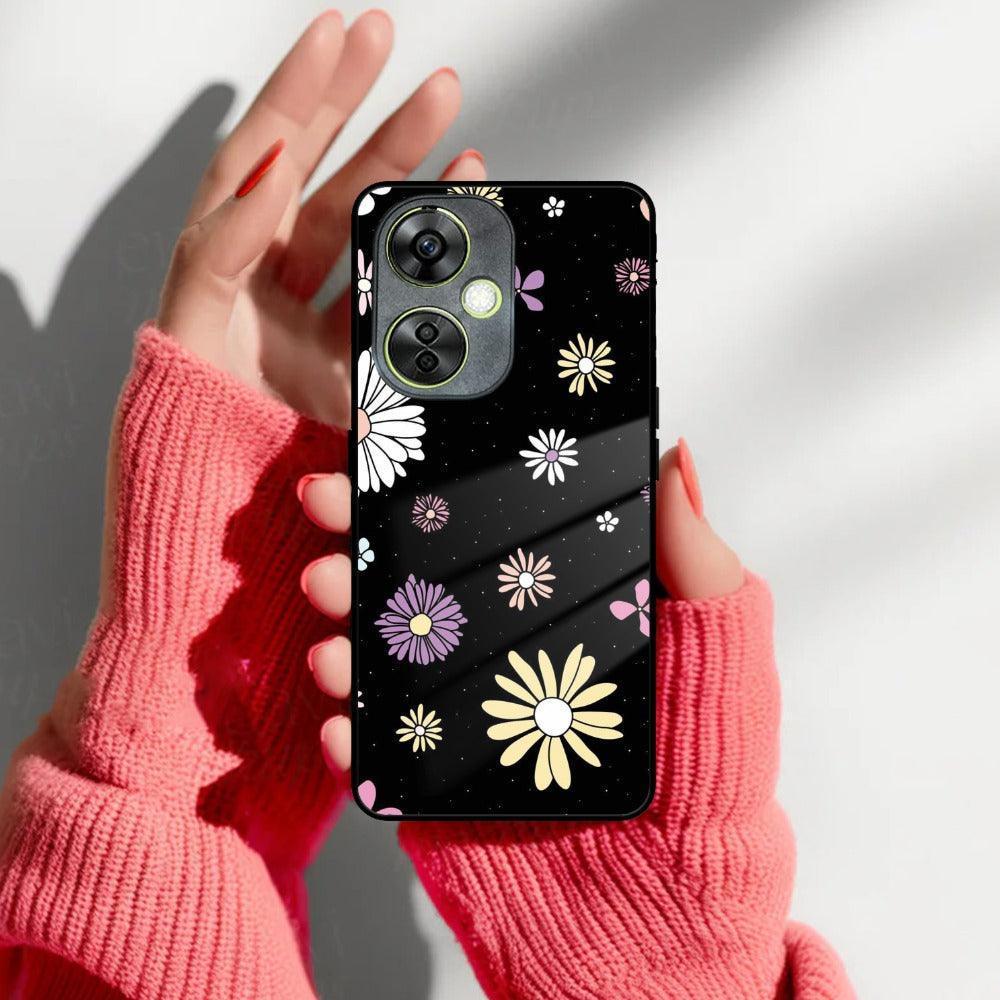 Seamless Floral Print Glass Case Cover For OnePlus - ShopOnCliQ