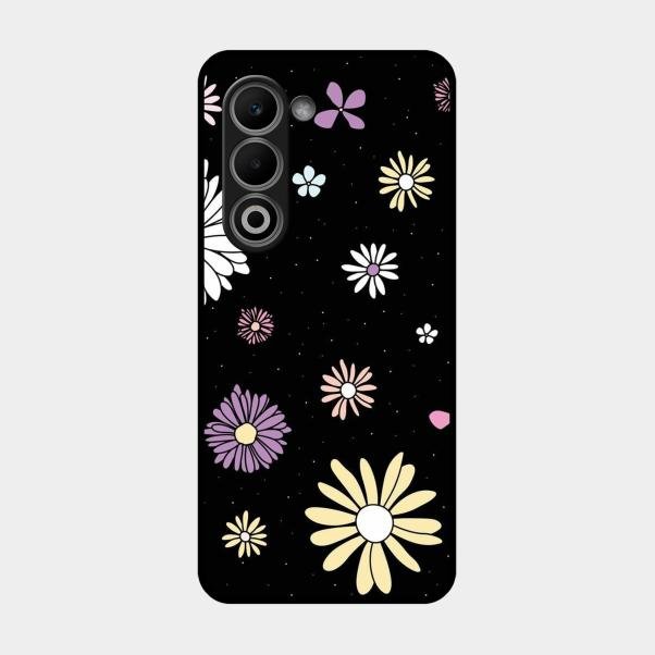 Seamless Floral Print Glass Case Cover For Oppo A5 5G