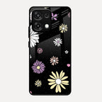 Seamless Floral Print Glass Case Cover For Oppo F31 5G
