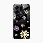 Seamless Floral Print Glass Case Cover For Oppo Find X9 5G