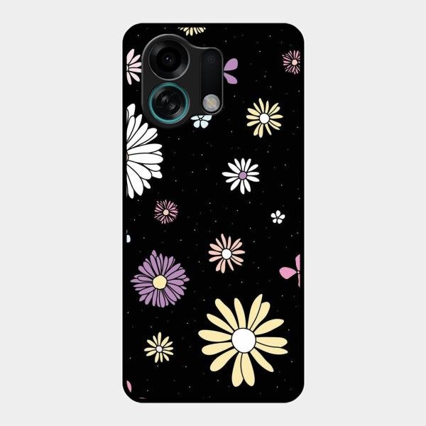 Seamless Floral Print Glass Case Cover For Oppo K13 Turbo 5G