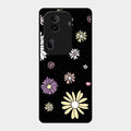 Seamless Floral Print Glass Case Cover For Oppo Reno 11 Pro 5G