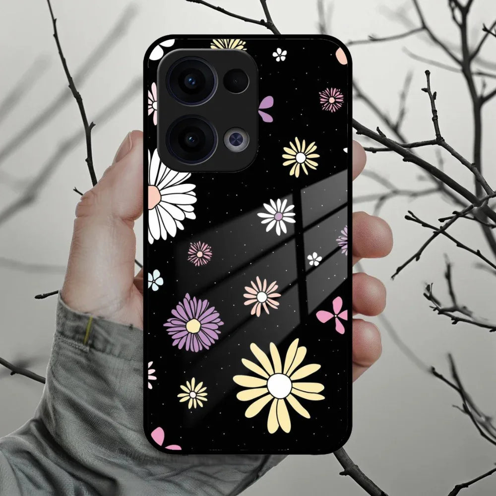 Seamless Floral Print Glass Case Cover Oppo - ShopOnCliQ
