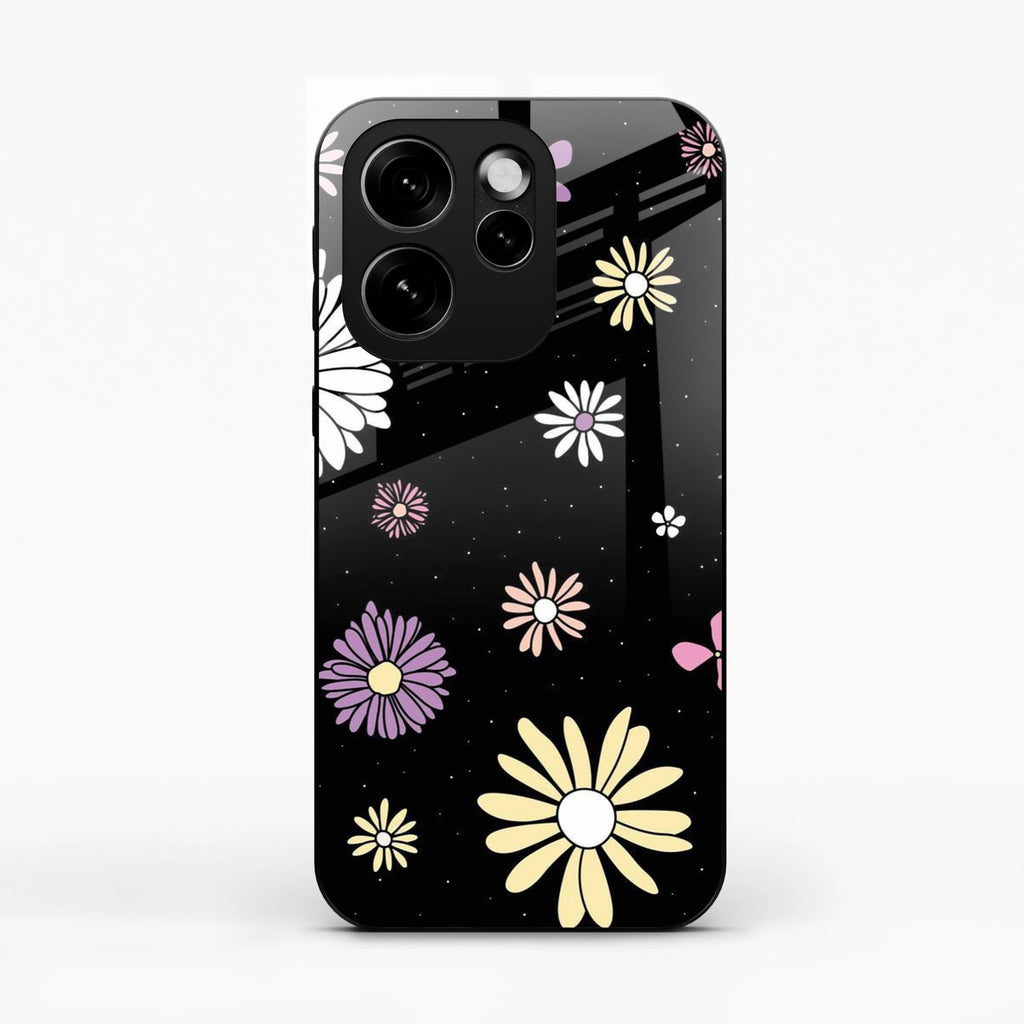 Seamless Floral Print Glass Case Cover For Oppo Reno 15C 5G