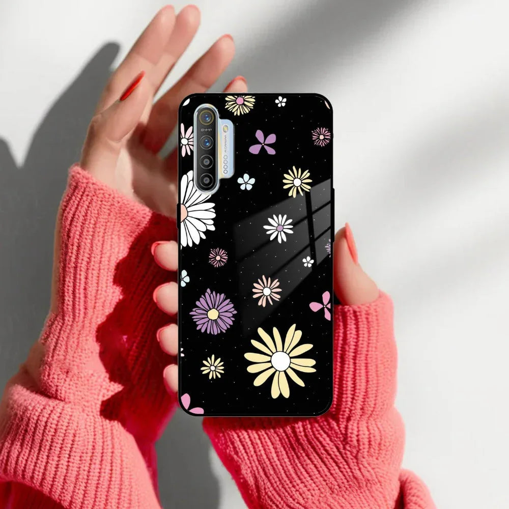 Seamless Floral Print Glass Case Cover For Realme/Narzo - ShopOnCliQ