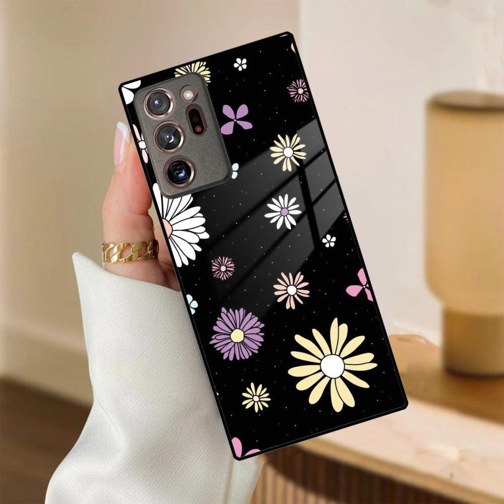 Seamless Floral Print Glass Case Cover For Samsung - ShopOnCliQ
