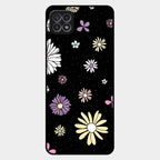 Seamless Floral Print Glass Case Cover For Samsung Galaxy F42 5G