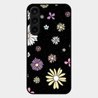 Seamless Floral Print Glass Case Cover For Samsung Galaxy S23 Fe 5G