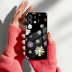 Seamless Floral Print Glass Case Cover For Vivo - ShopOnCliQ