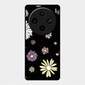 Seamless Floral Print Glass Case Cover For Vivo X100 Pro 5G