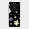 Seamless Floral Print Glass Case Cover For Vivo X200 5G