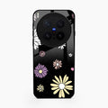 Seamless Floral Print Glass Case Cover For Vivo X300 Pro 5G