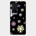 Seamless Floral Print Glass Case Cover For Vivo X60 Pro Plus 5G