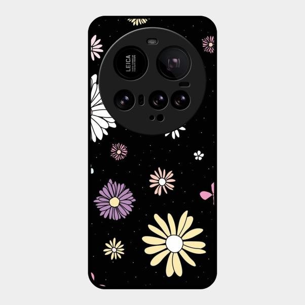 Seamless Floral Print Glass Case Cover For Xiaomi 15 Ultra 5G