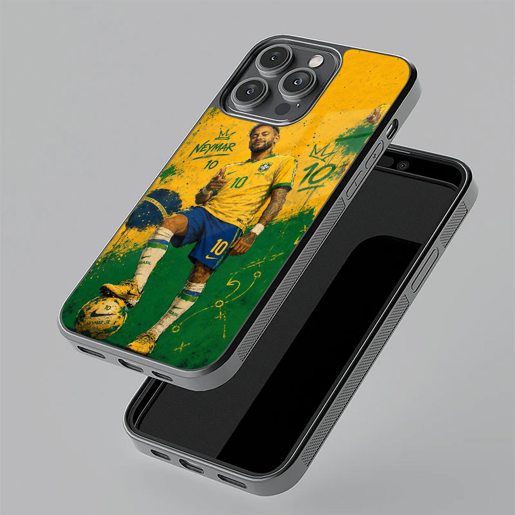 Golden Striker Glass Phone Case for iPhone 17 Pro Max